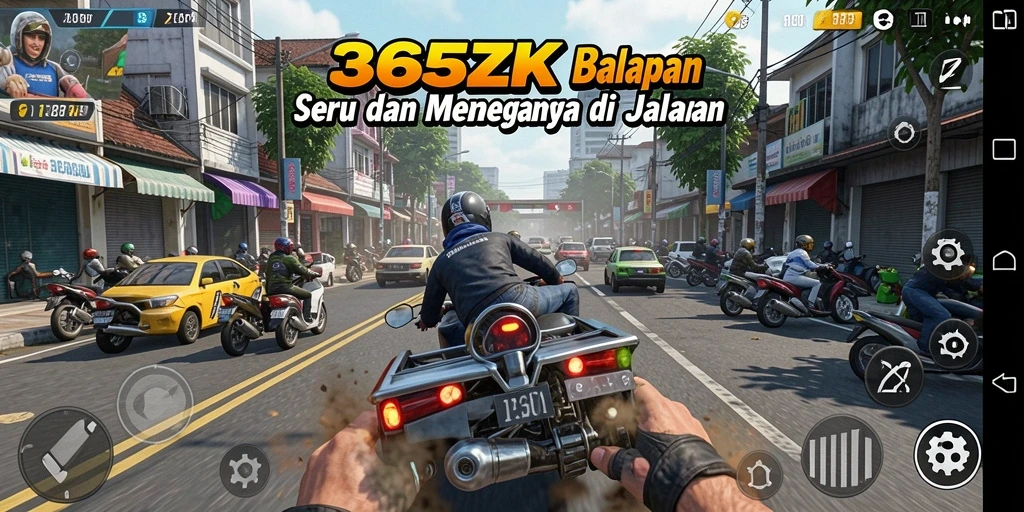 Tampilan gameplay Racing yang mendebarkan dan realistis
