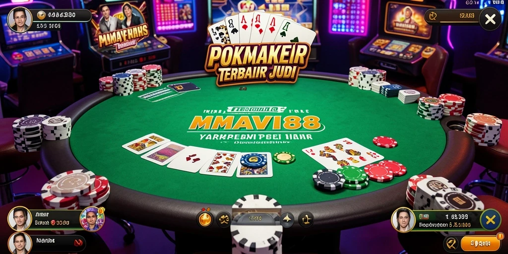 Tampilan menarik gameplay Poker di AMAVI88.