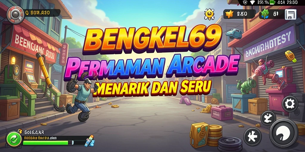 Screenshot gameplay BENGKEL69 menampilkan aksi seru di level permainan.