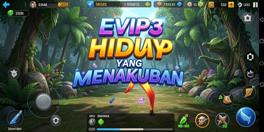 Screenshot gameplay EVIP3 yang menunjukkan interaksi karakter dalam simulasi.