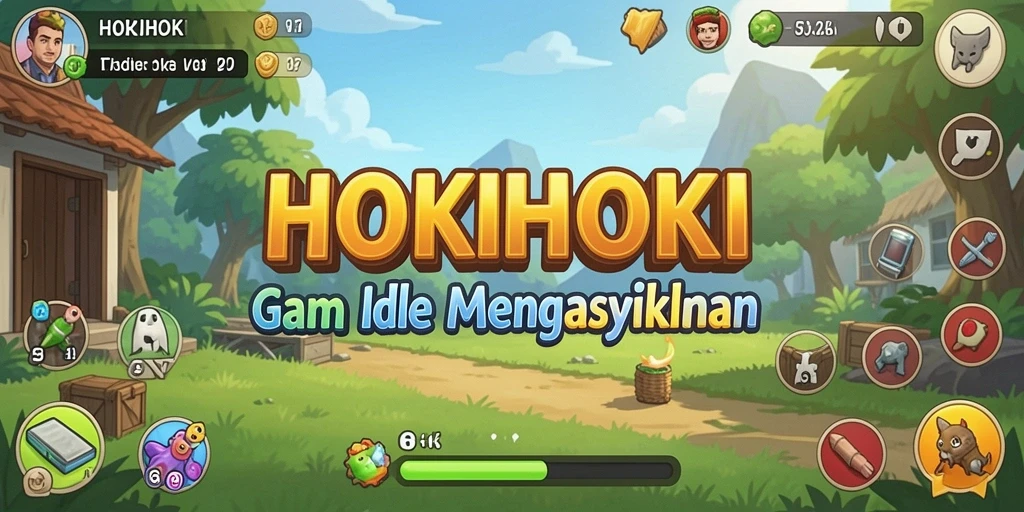 Tangkapan layar HOKIHOKI menampilkan gameplay santai yang menarik.