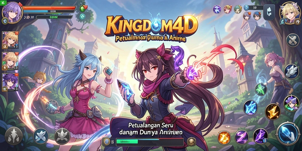 Screenshot KINGDOM4D menampilkan petualangan seru dalam dunia Anime.