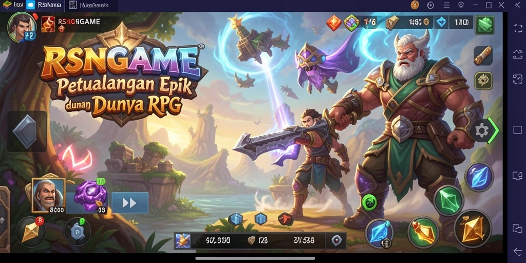 Tangkapan layar RSNGAME menampilkan aksi seru dalam pertempuran RPG.